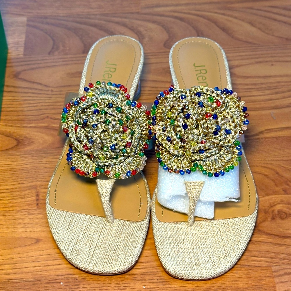 J Renee sandals . Brand new . never worn outside of store to my knowledge .